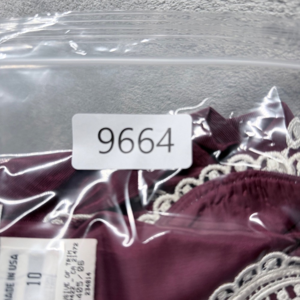 Vintage Jessica McClintock Bridal Jacket Size 10 Burgundy Victorian Lace Prairie - Picture 11 of 11